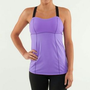 Lululemon Catch Me Tank Power Purple Built in Bra
